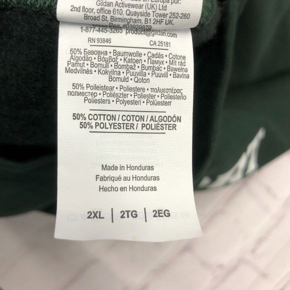 Gildan Men Pullover Freeport Bahamas Sweatshirt Size 2XL XXL Green B216 -19 - Picture 6 of 10